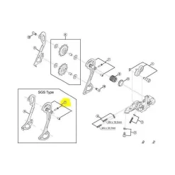 Portapoleas Cambio Shimano RD XT 780 EXT SGS